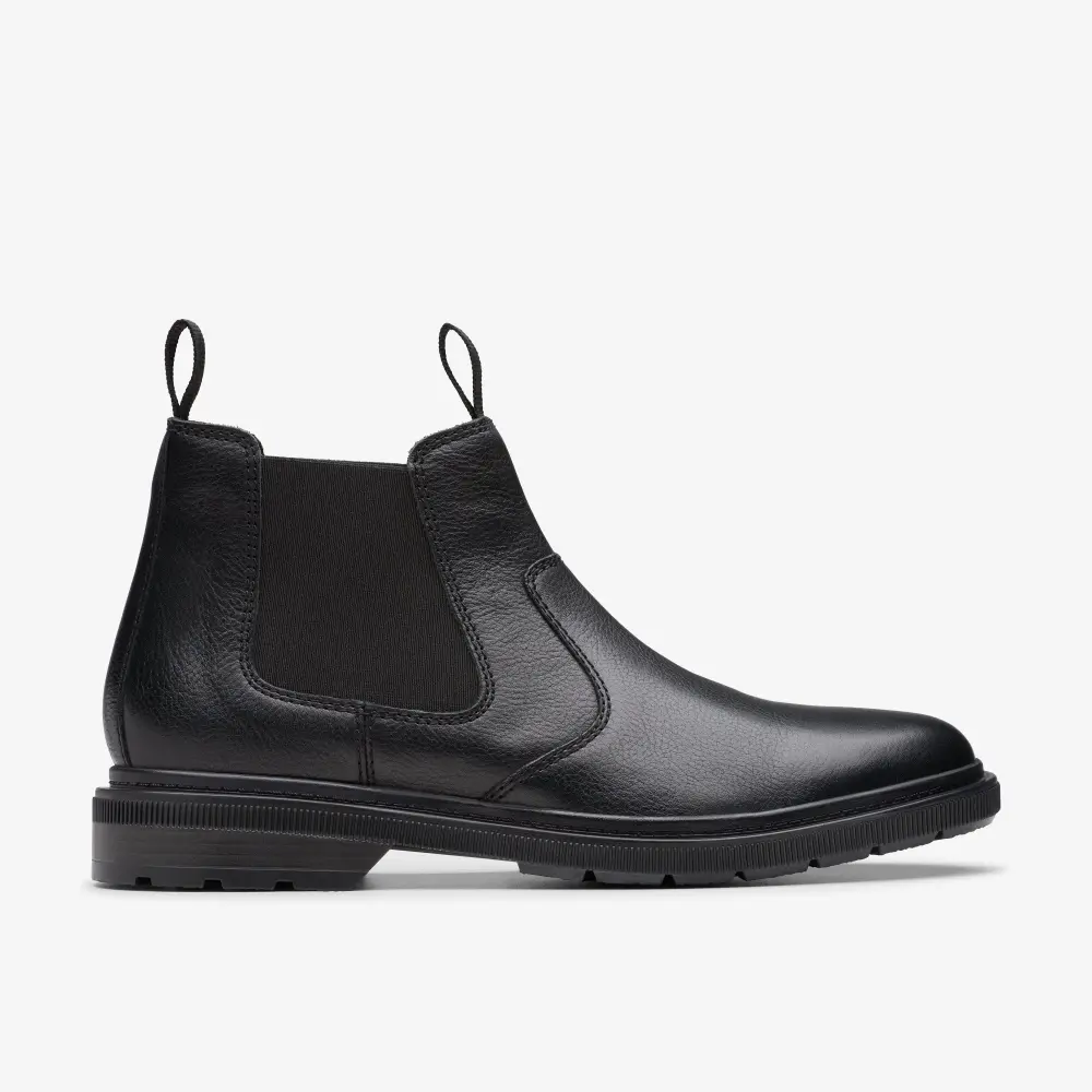 Mens Burchill Up Black Leather Chelsea Boots online