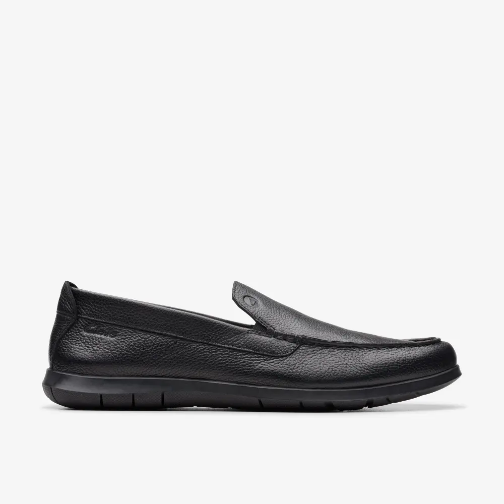 Men’s Flexway Step Black Leather Loafers online