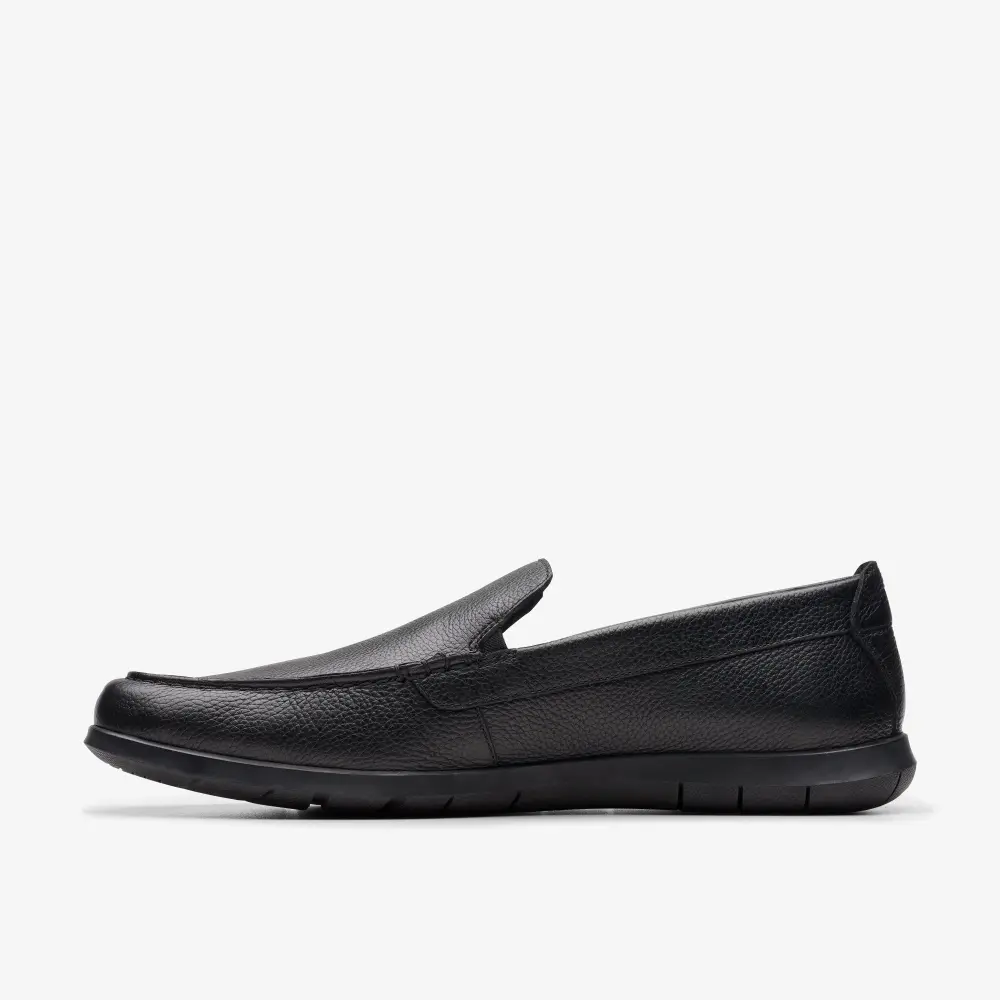 Men’s Flexway Step Black Leather Loafers online