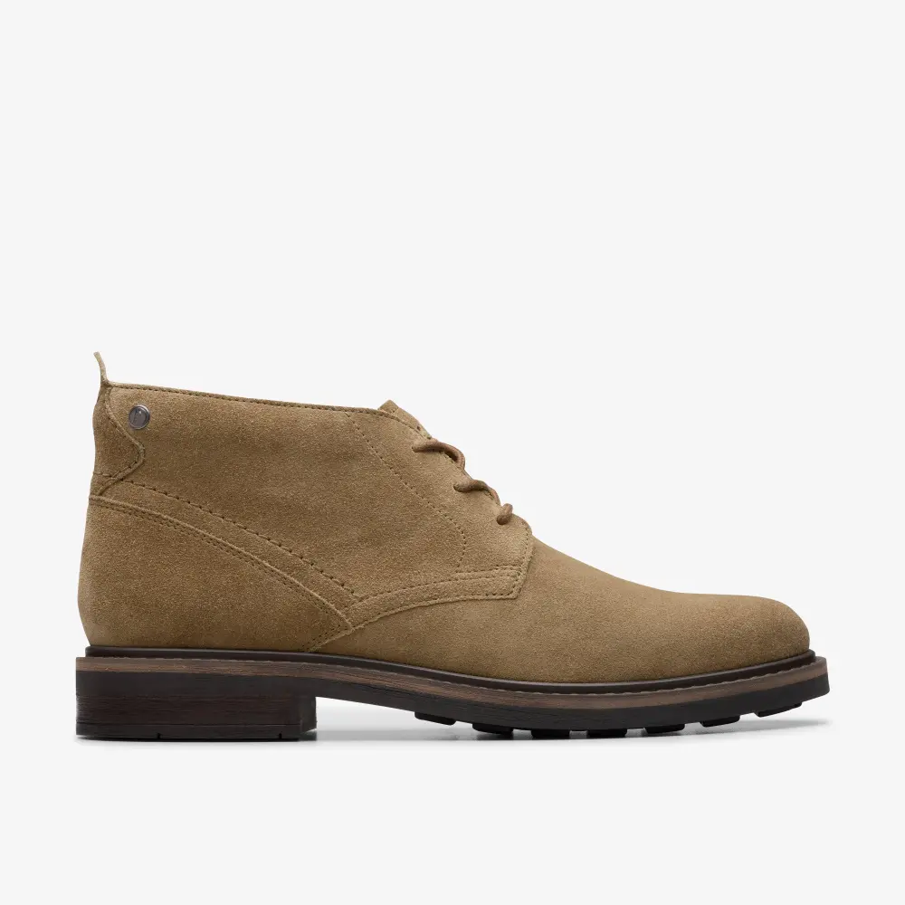 Mens Newford Mid Dark Sand Suede Boots online