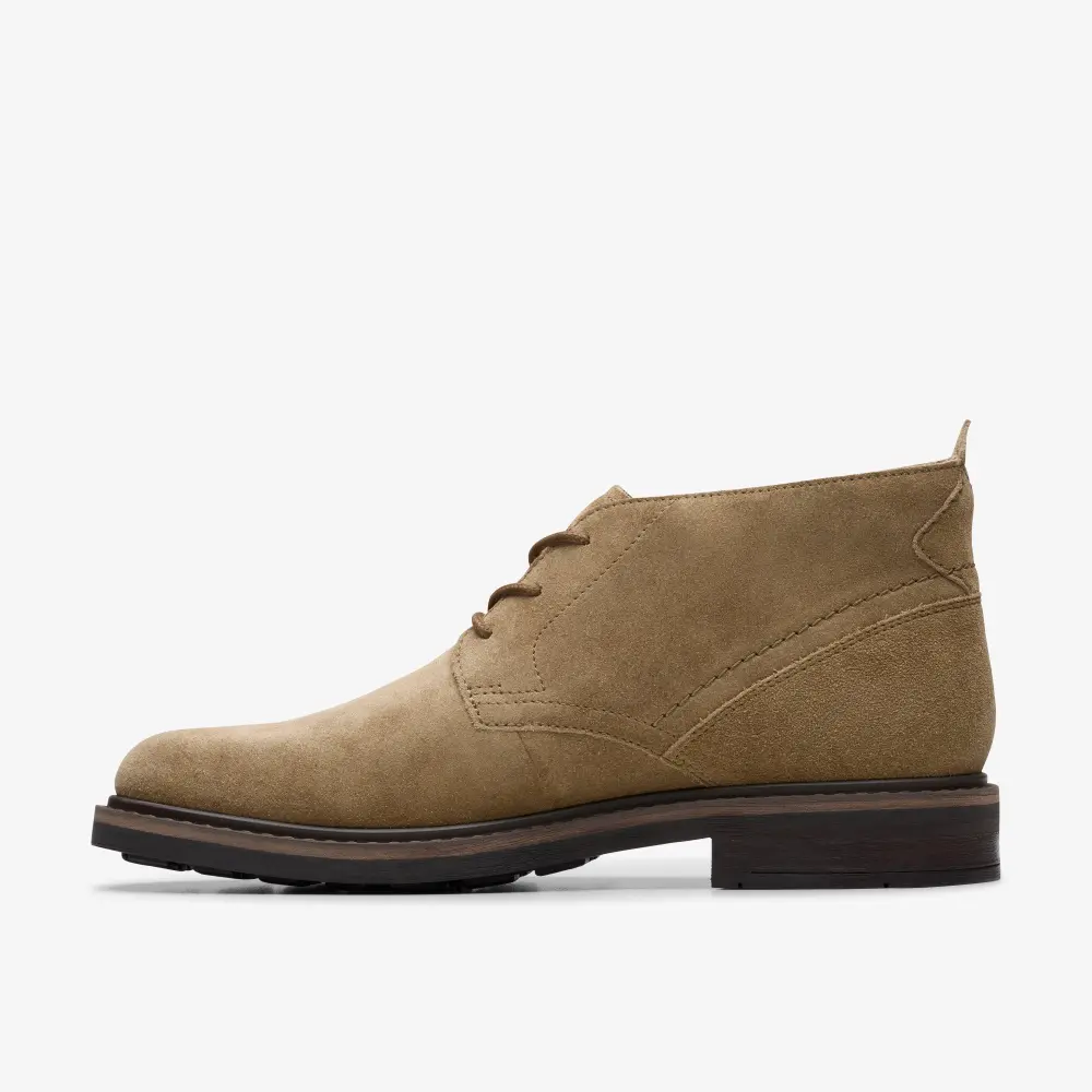 Mens Newford Mid Dark Sand Suede Boots online