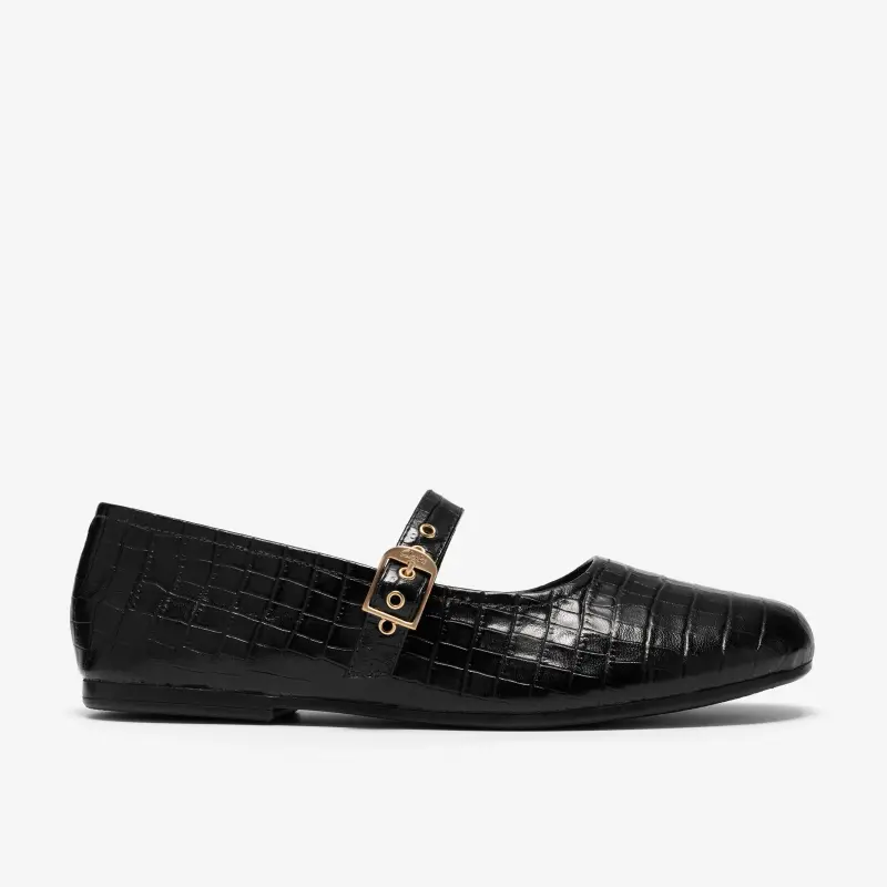 Womens Shoes Black Crocodile online