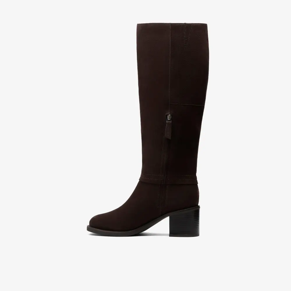 Womens Chamberly Hi Dark Brown Suede Knee High Boots online