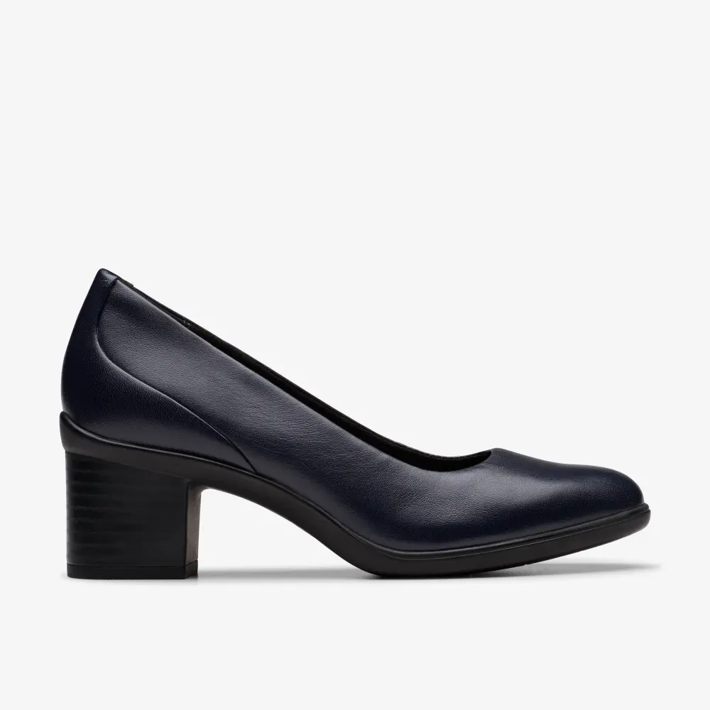 Womens Shaya Poppy Navy Leather Pumps online